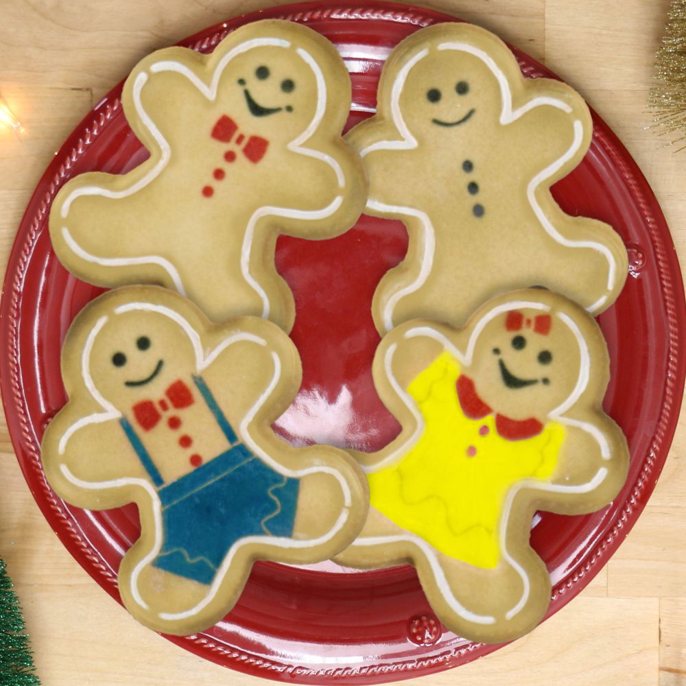 Gingerbread Man Cookie Cutter with matching gingerbread man cookie stencils