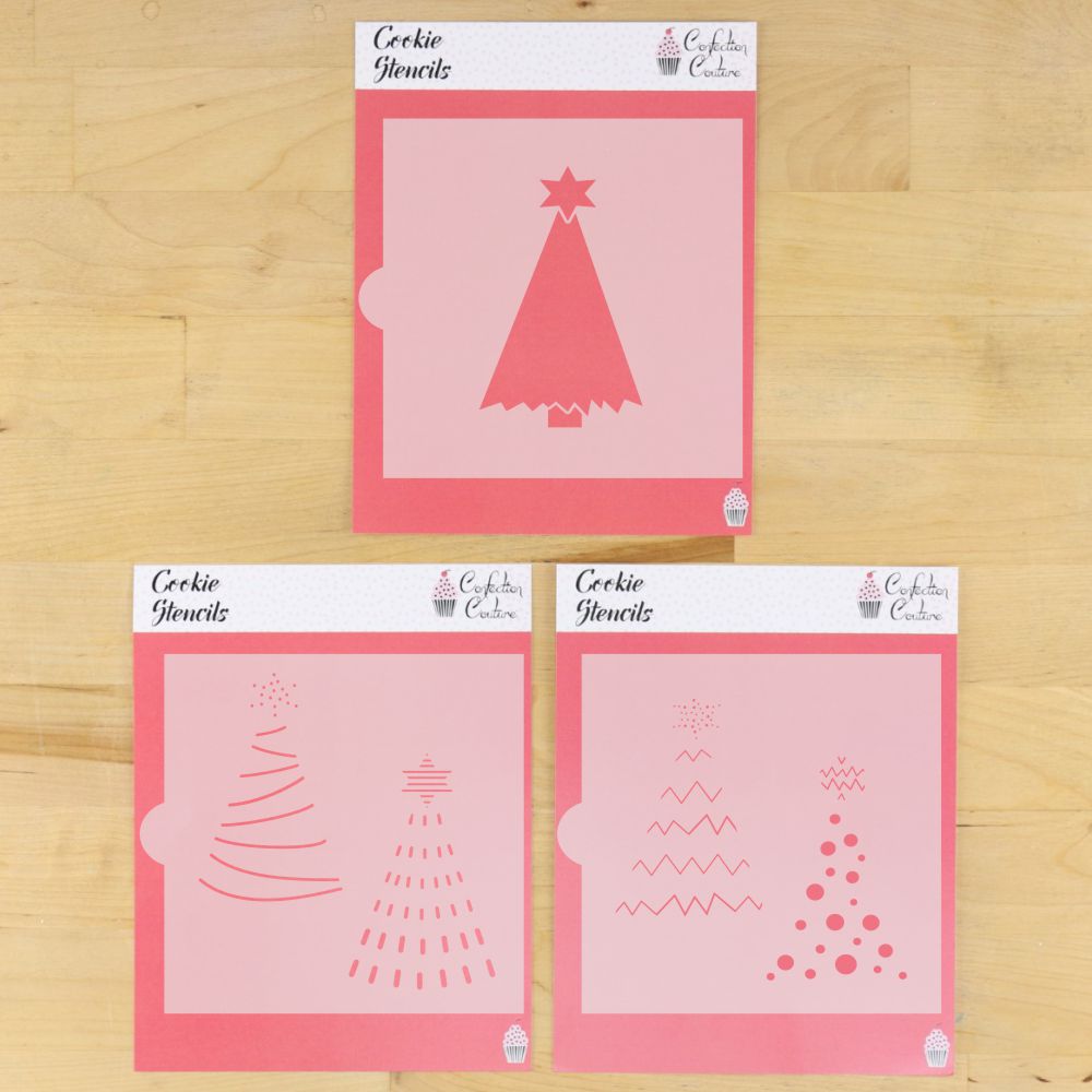 Dress Your Christmas Tree Cookie Stencil Set With Cookie Cutter