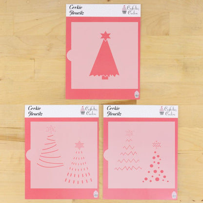 Dress Your Christmas Tree Cookie Stencil Set With Cookie Cutter