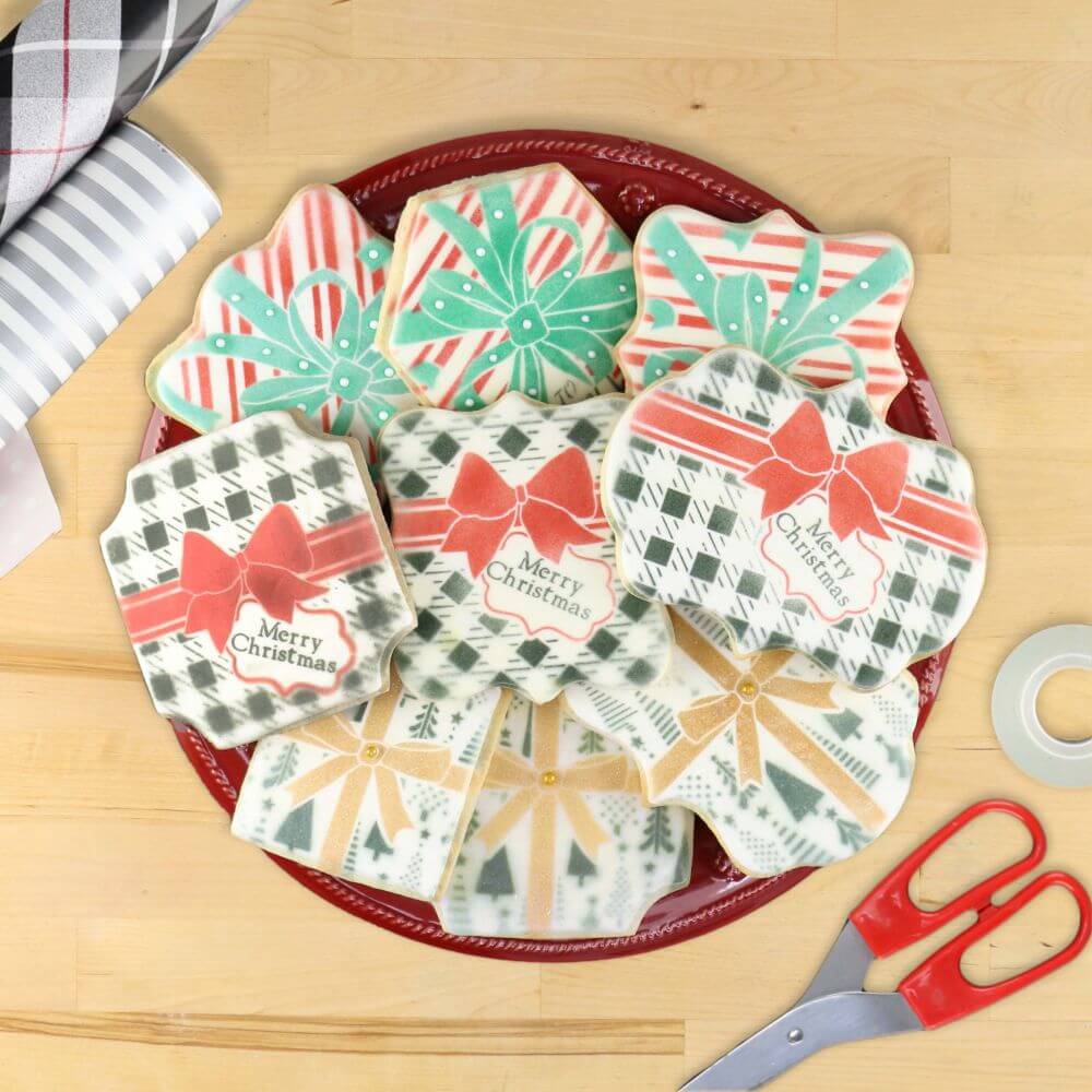 Gift Wrap Cookies
