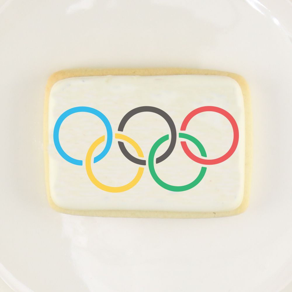 Decoraed cookie for the Olympics