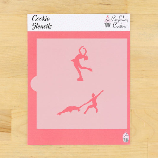 Figure Skating Cookie Stencil