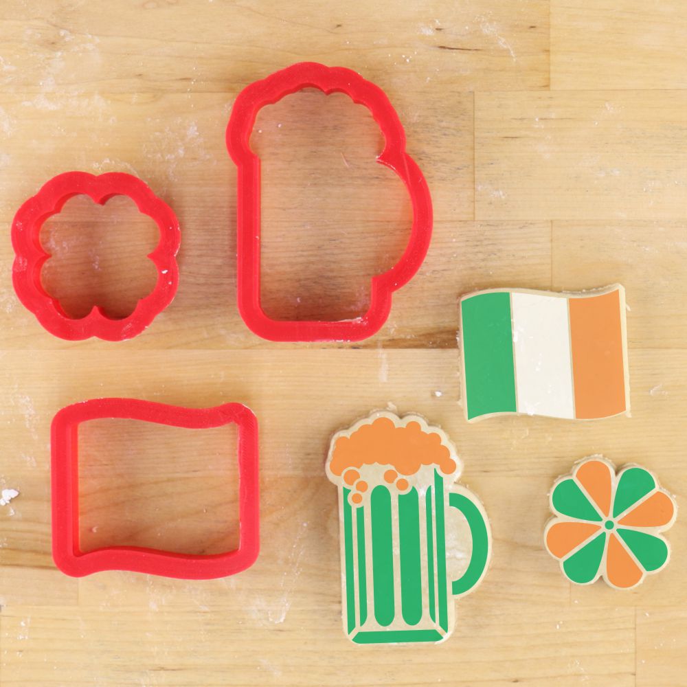 Eat Drink and Be Irish Cookie Stencil With Matching Cookie Cutters For St. Patrick's Day