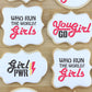 Cookies decorated with women empowerment messages