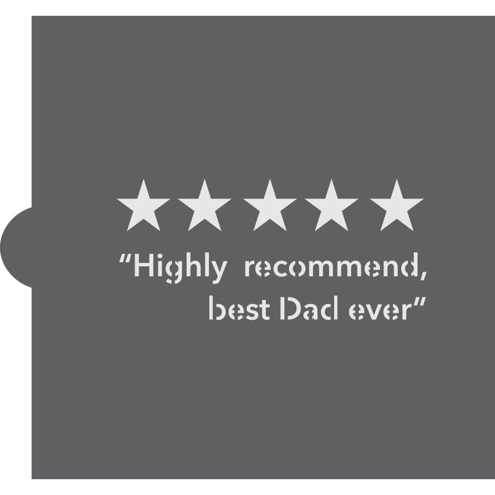 Five Star Dad Review Cookie Stencil With Cookie Cutter