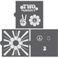 Two Groovy Cookie Stencil Set  gray image