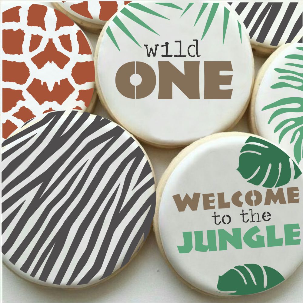 Airbrushed Cookies for Wild One Themed Birthday Party