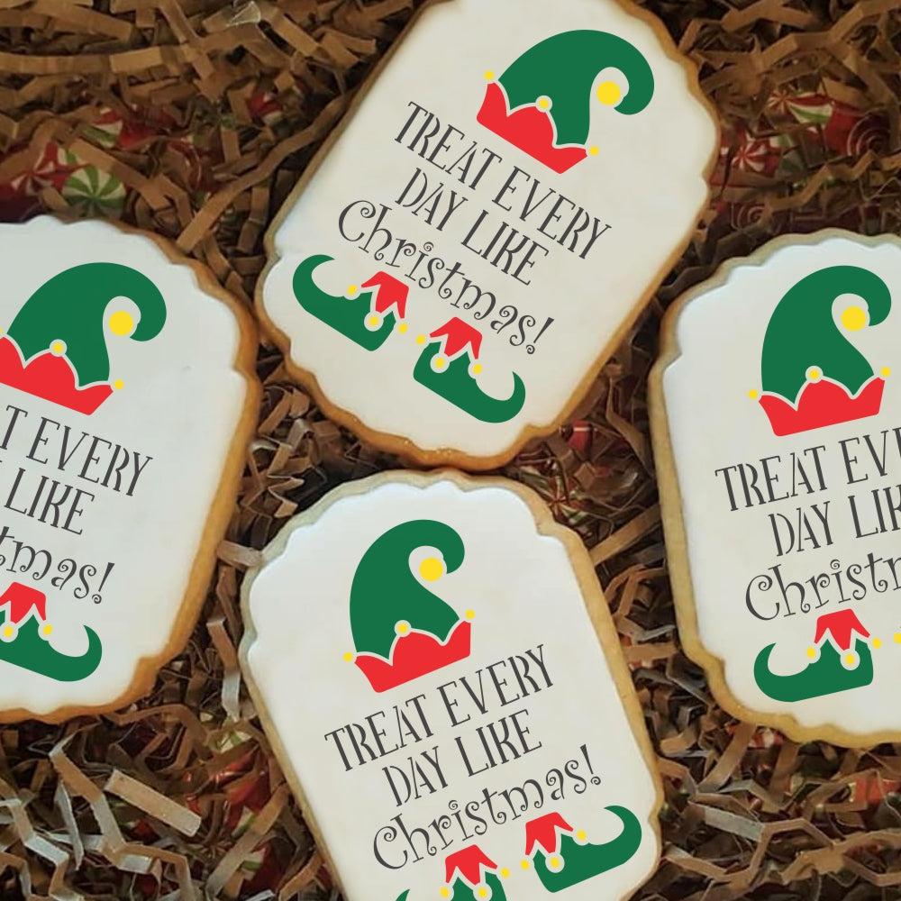 treat every day like christmas cookie stencil