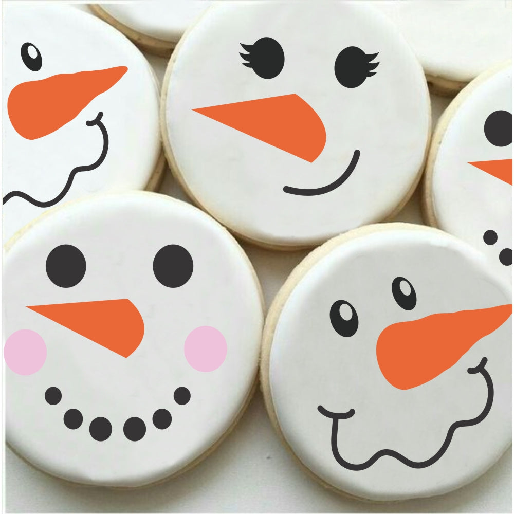 Snowman Face Cookies