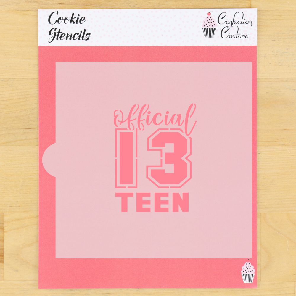 Official Teen Birthday Cookie Stencil