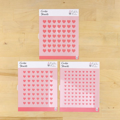 Assorted Hearts Sprinkle Stencil Set