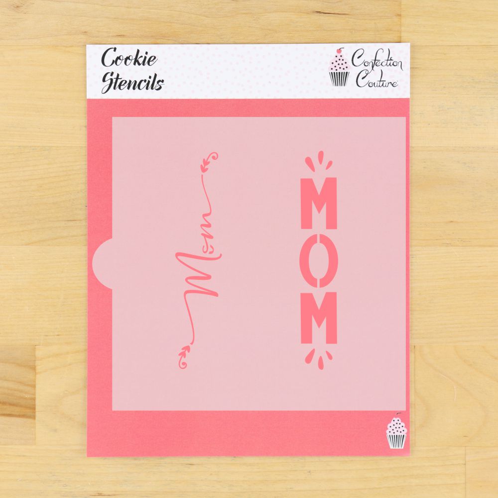 Mom Cookie Stick Stencil for Mother's Day Cookie Sticks