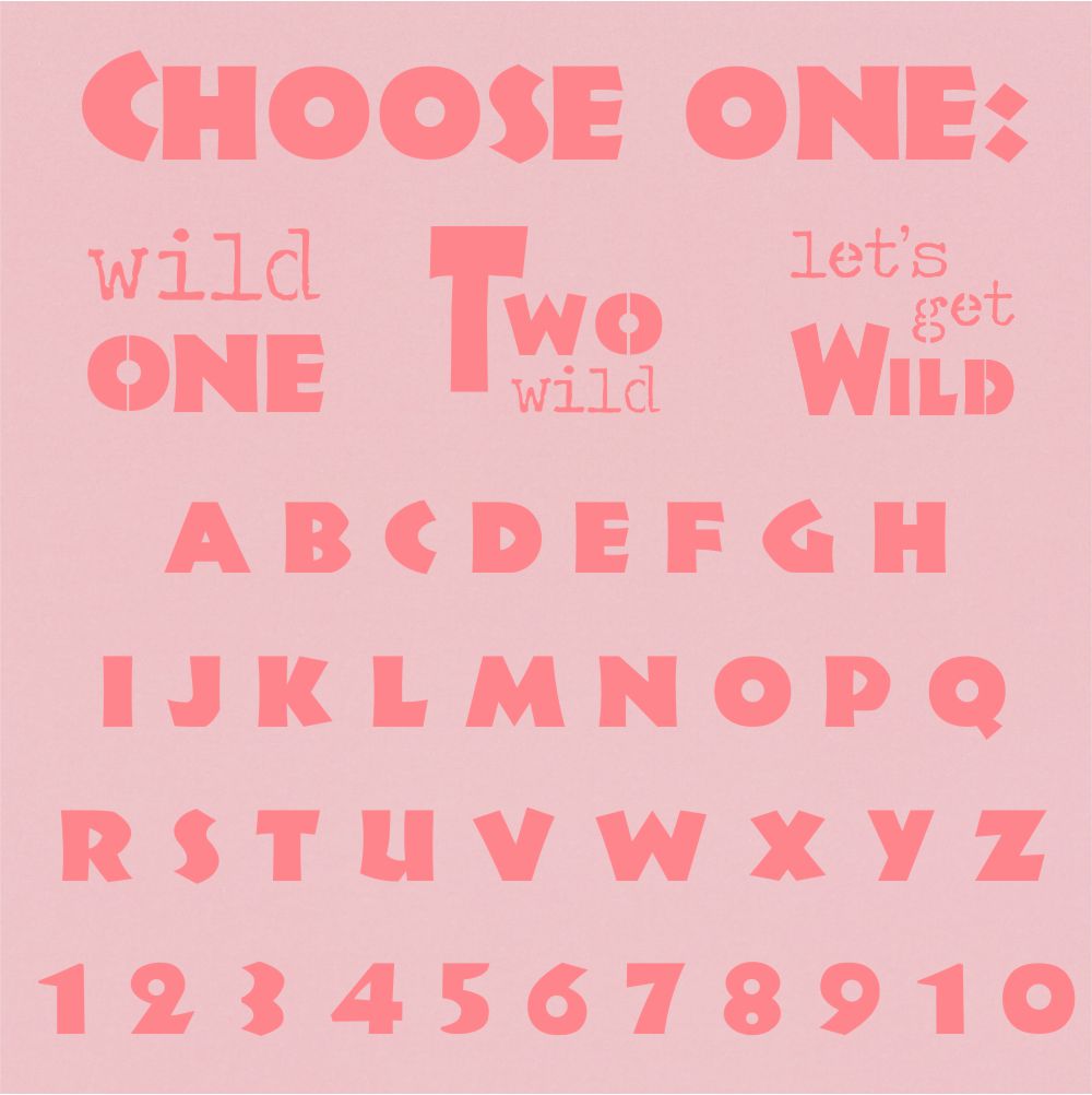 Custom jungle and safari themed fonts and MESSAGES