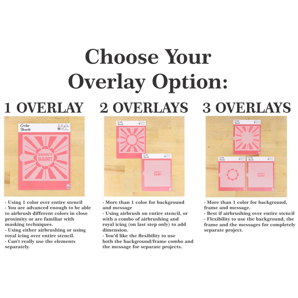 How to use multi overlay cookie stencils