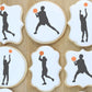 Female Basketball Players Cookie Stencil
