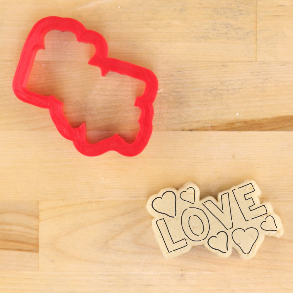 Valentines Cookie Cutters and Matching Stencil