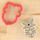 Vintage Glass Ornament 2 Cookie Stencil with Cookie Cutter