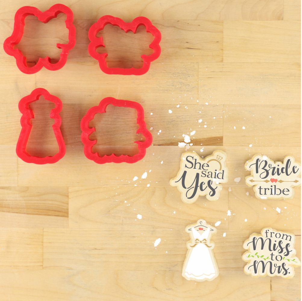 She Said Yes Cookie Stencil With Matching Cookie Cutters