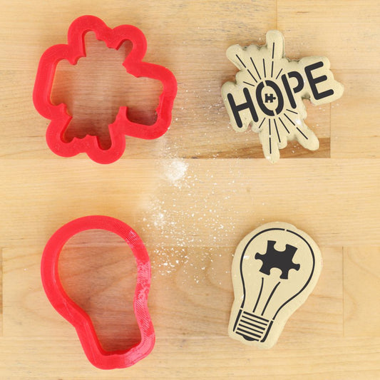 Autism Awareness Cookie Stencil With Cookie Cutters