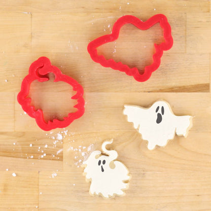 Halloween cookie stencil with Ghost Halloween Cookie Cutter by Confection Couture