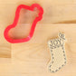 Christmas Stocking Cookie Stencil With Cookie Cutter
