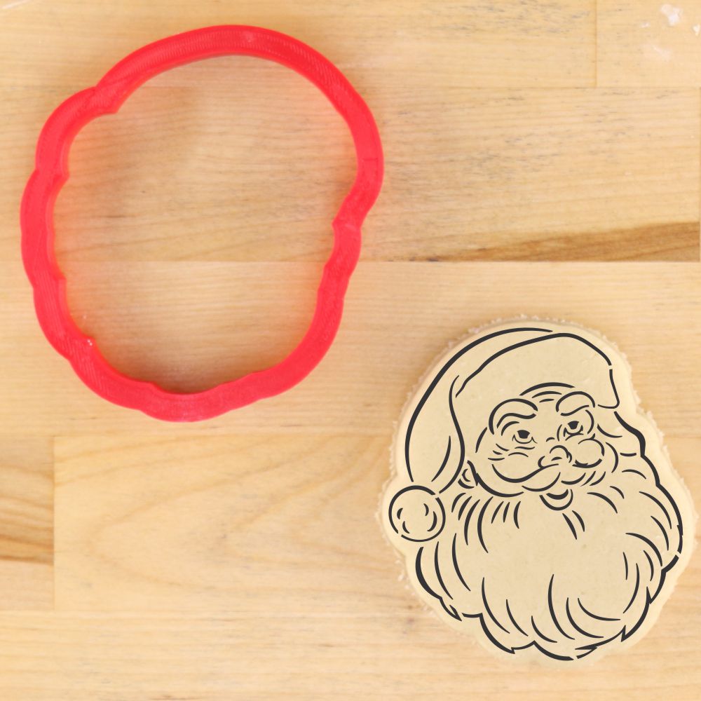 Santa Claus Paint Your Own Cookie Stencil with Cookie Cutter
