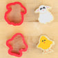 Lamb and Chick Cookie Stencil With Cookie Cutters