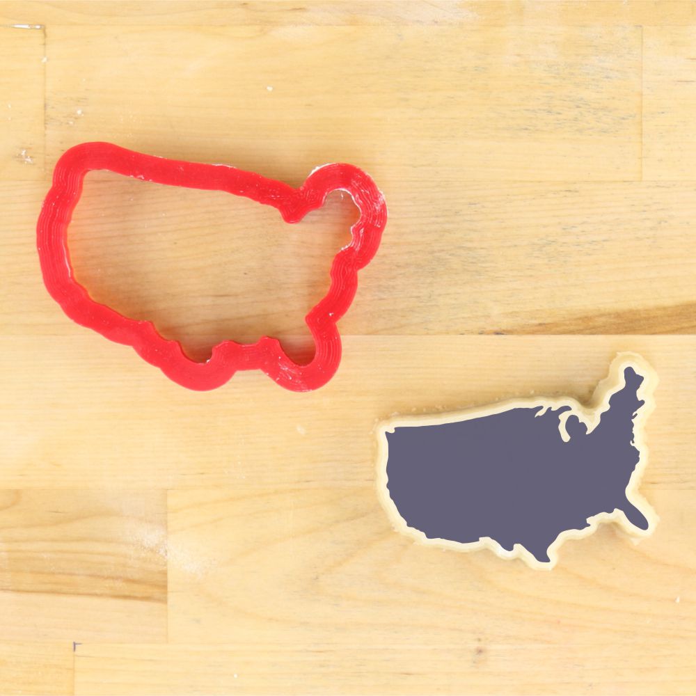 USA Cookie Stencil With Cookie Cutter