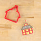 Schoolhouse Cookie Stencil with Cookie Cutter
