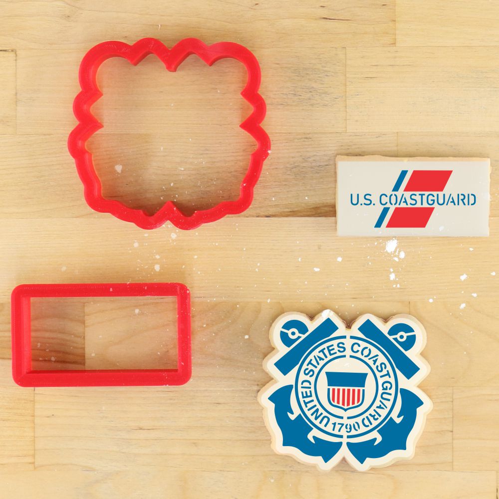 US Coast Guard Cookie Stencil with Coast Guard Cookie Cutters