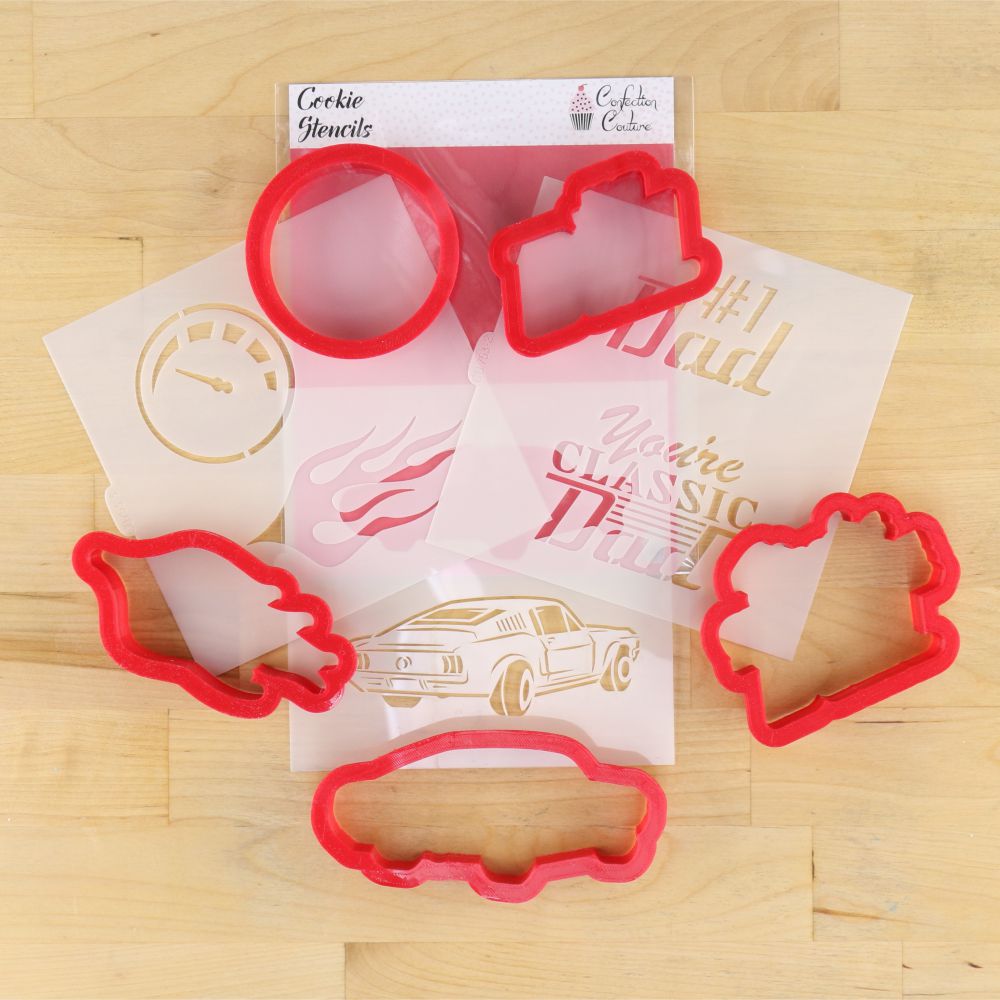Classic Dad Cookie Stencil with Cookie Cutters