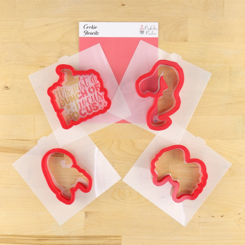 Hocus Pocus Cookie Halloween Stencils and Cookie Cutters