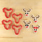 Reindeer Faces Cookie Stencil Set and Matching Cookie Cutters