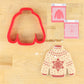 Christmas Sweater Cookie Stencil With Matching Sweater Cookie Cutter