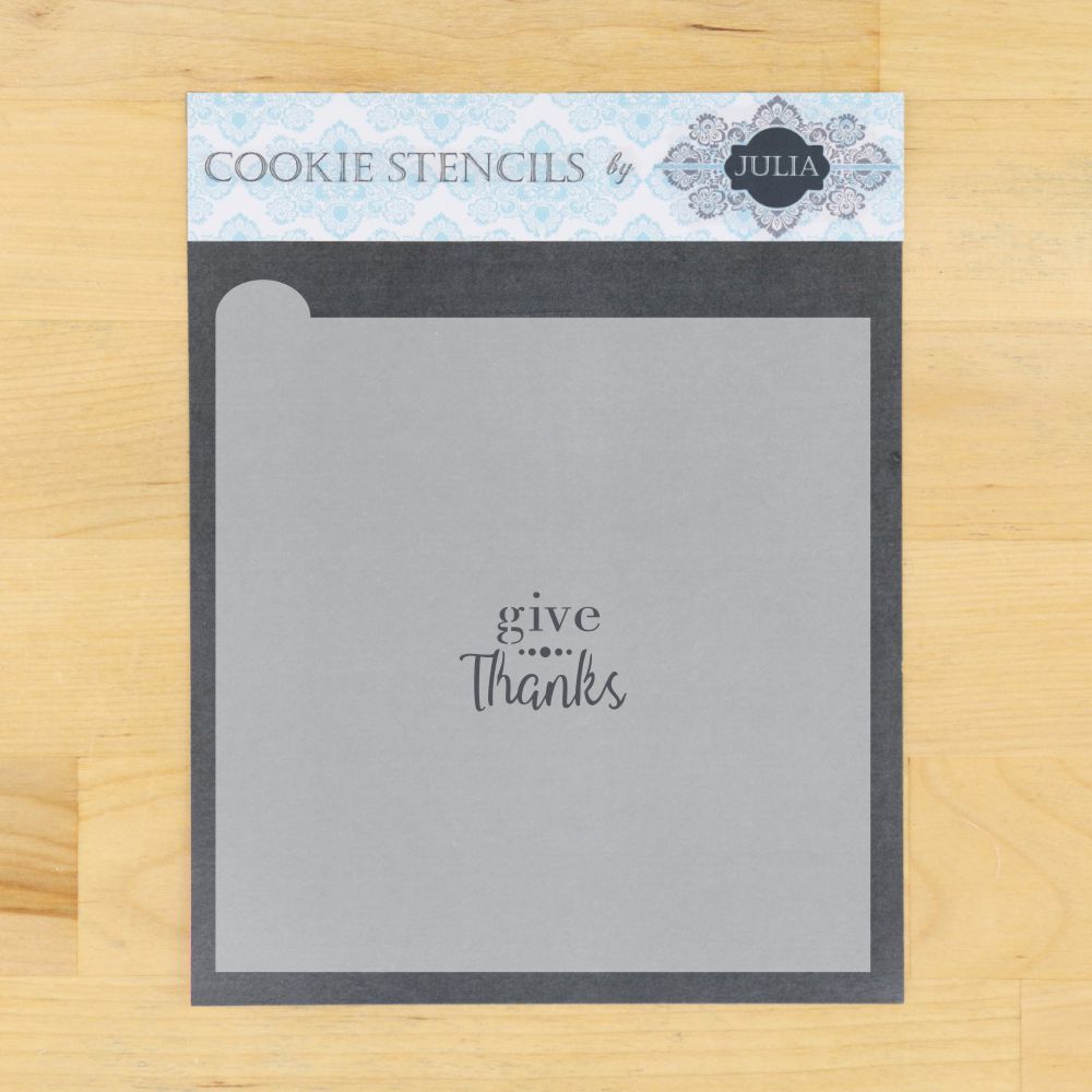 Give Thanks Prettier Plaques Message Cookie Stencil