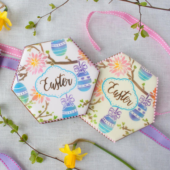 Easter Whimsy Prettier Plaques Cookie Stencil 5 Pc Set
