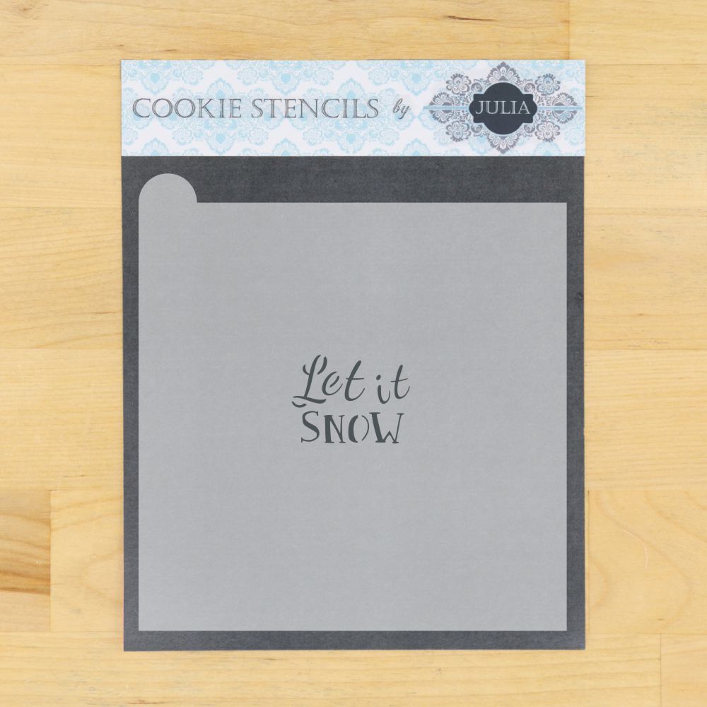Let It Snow Prettier Plaques Message Cookie Stencil
