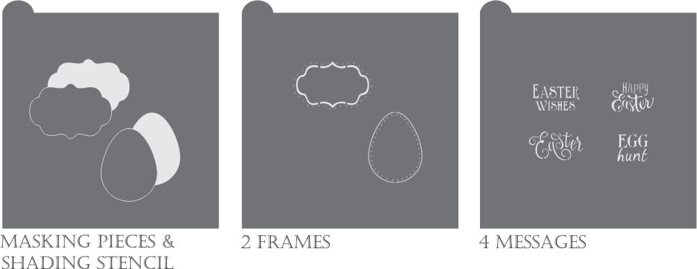 Egg Hunt Dynamic Duos Cookie Stencil Set