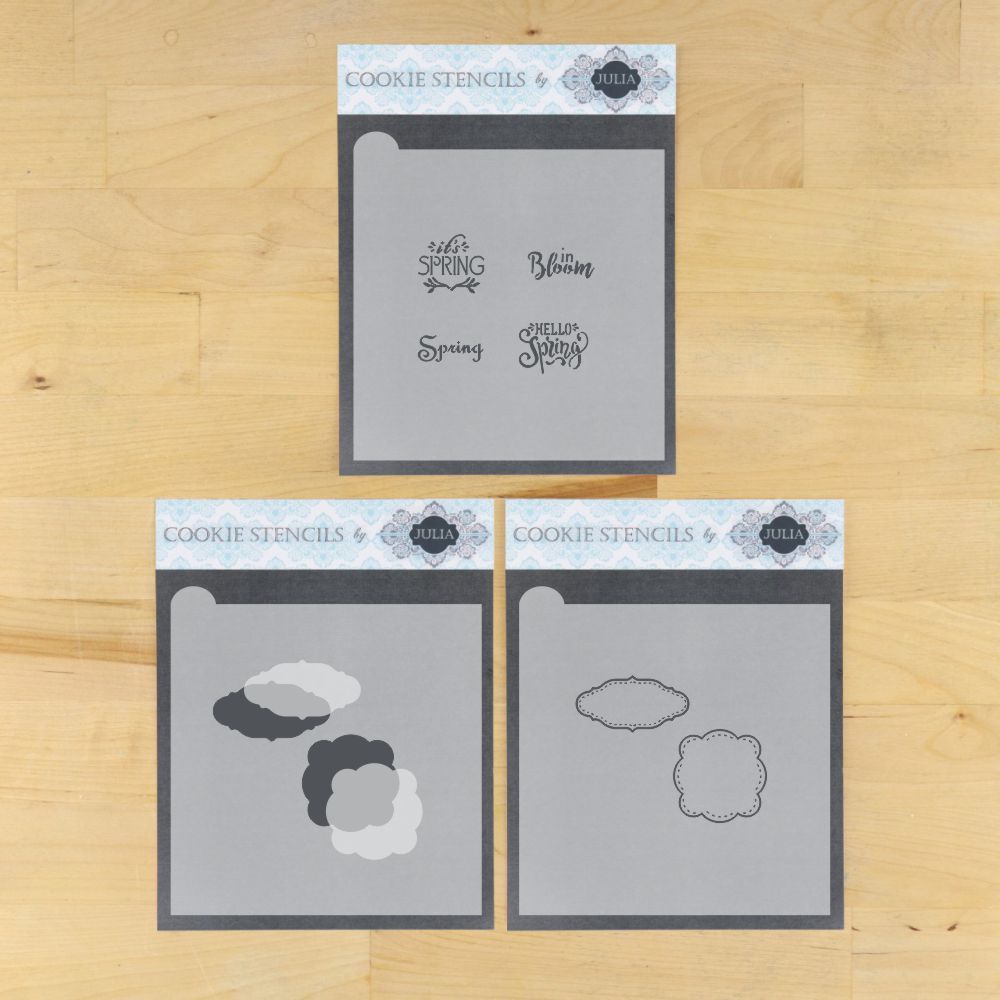 In Bloom Dynamic Duos Message & Frame Cookie Stencil Set