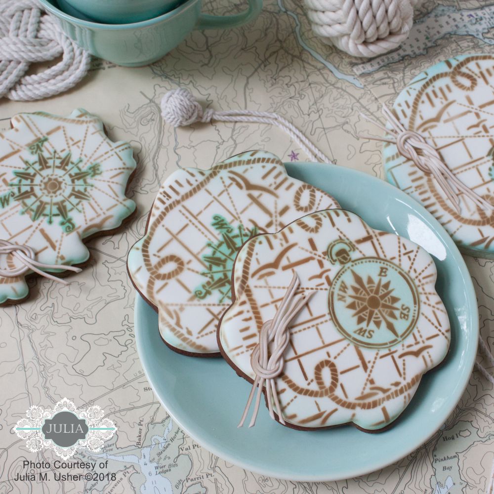 Seas the Day themed cookies decorated by Julia Usher