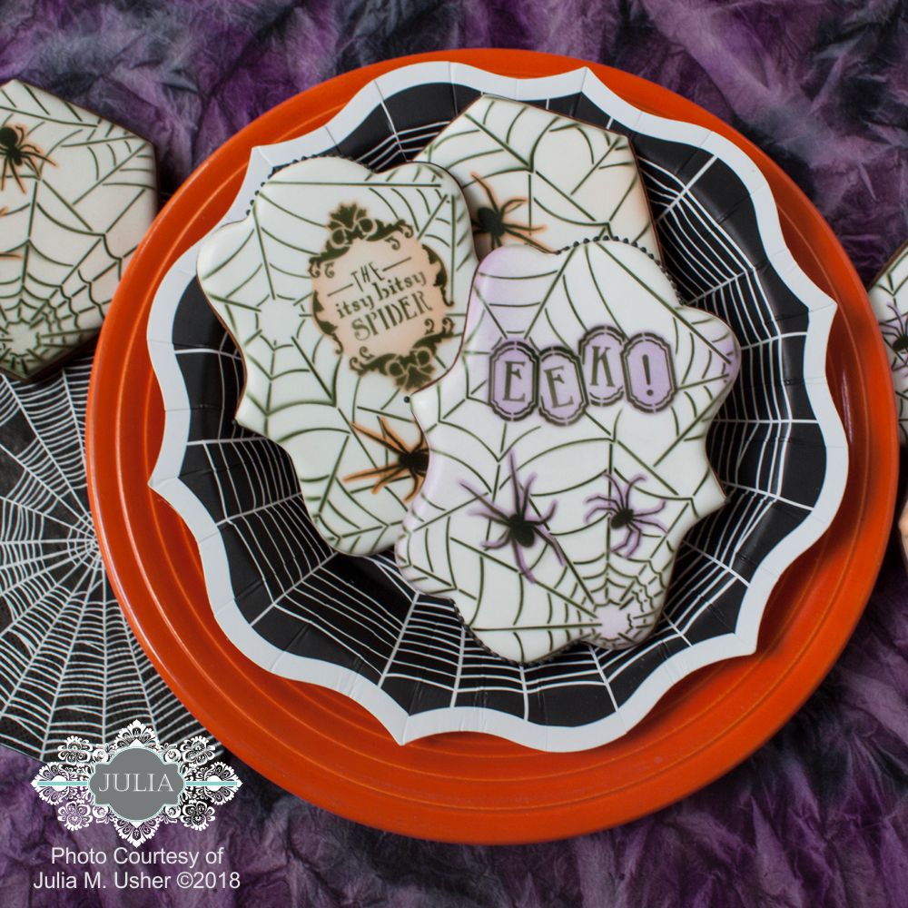  Halloween Spider Cookie Stencil Set