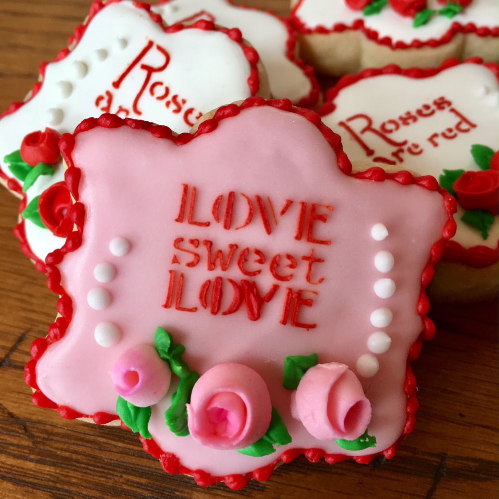 Valentines Day Decorated Cookies 