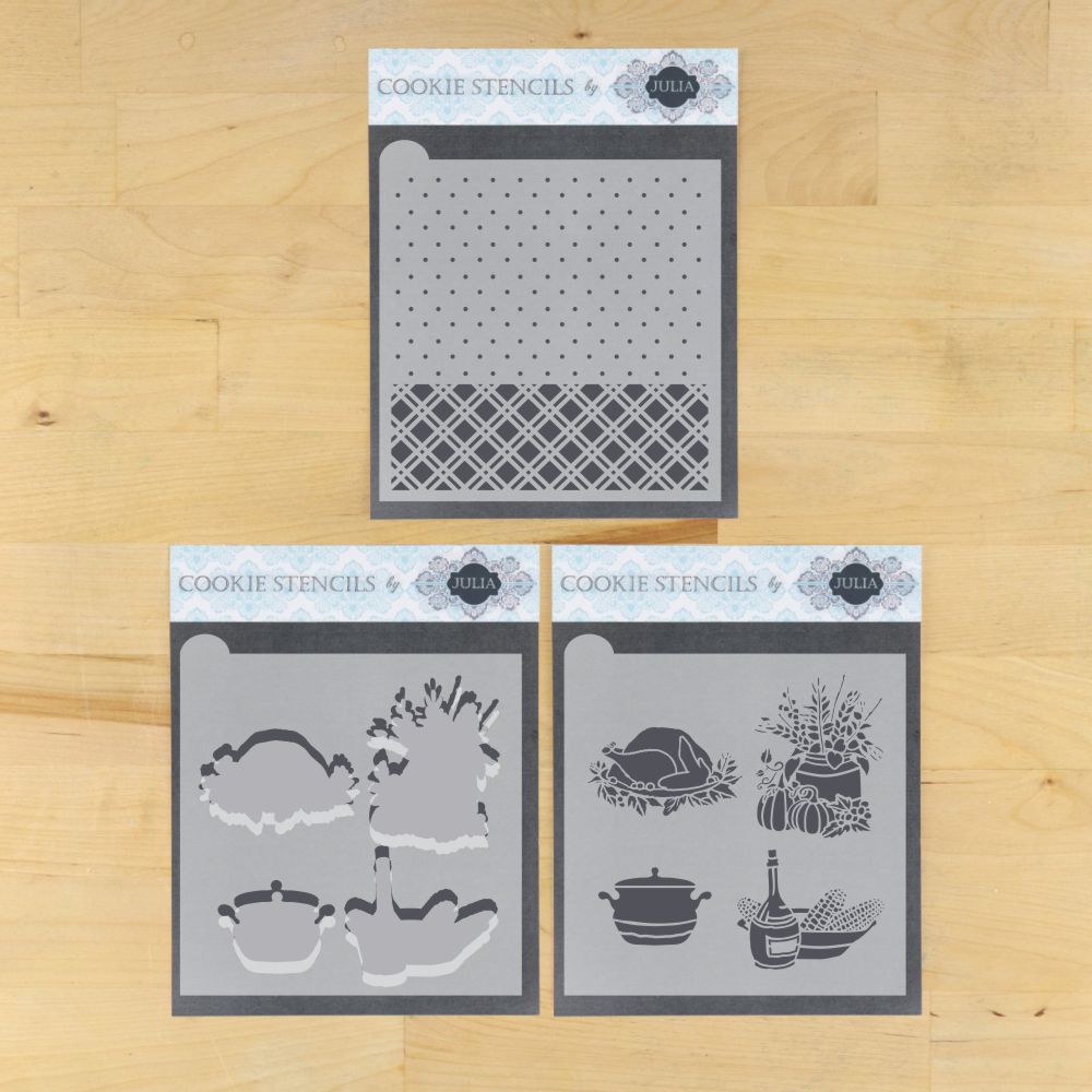 Bless This Table Dynamic Duos Background Cookie Stencil Set
