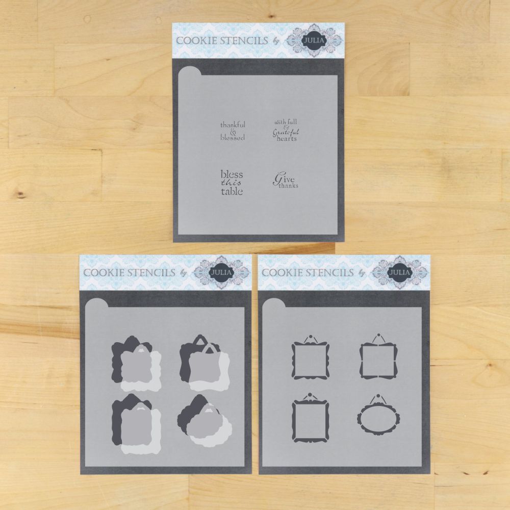 Bless This Table Dynamic Duos Message & Frame  Cookie Stencil Set