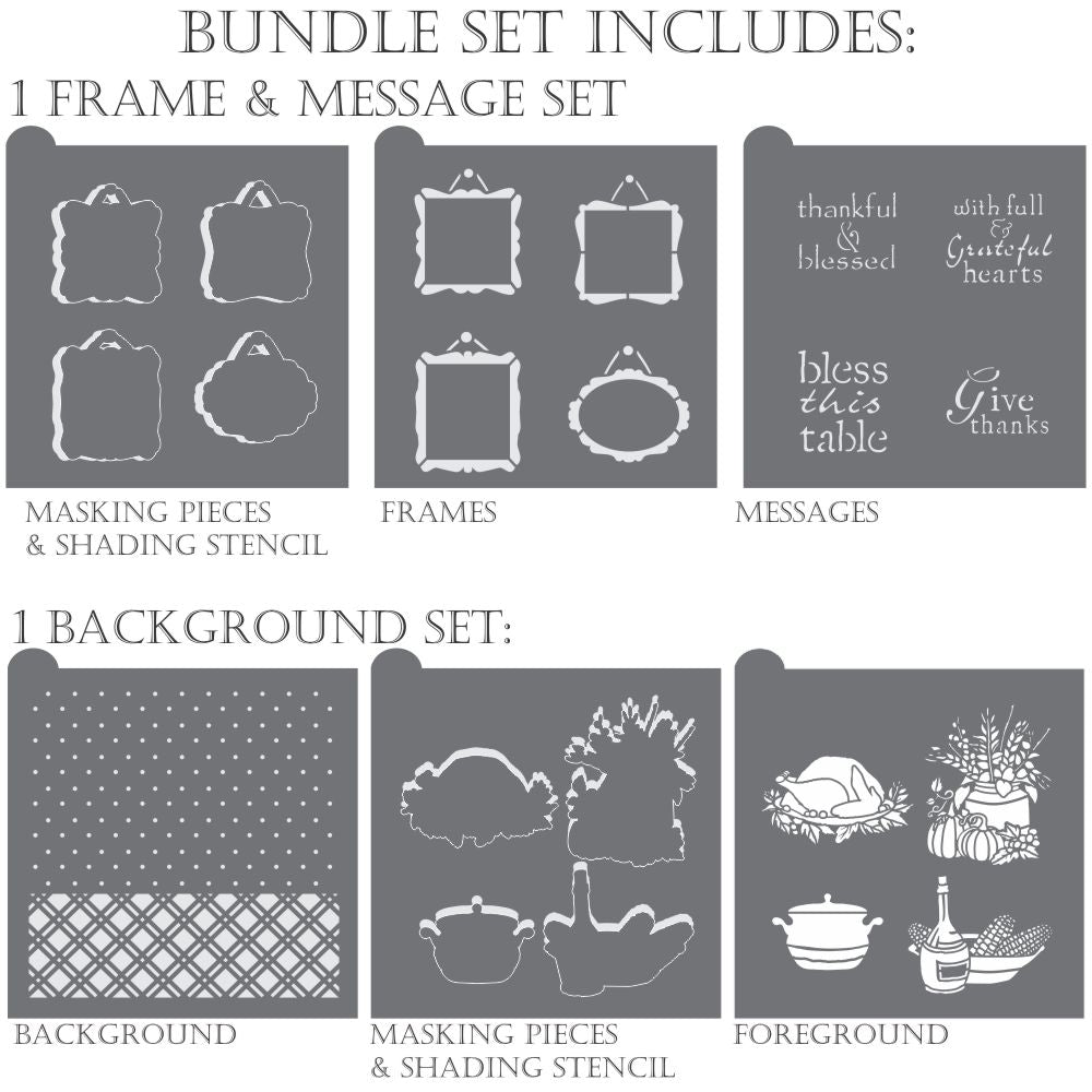 Bless This Table Dynamic Duos Cookie Stencil Set