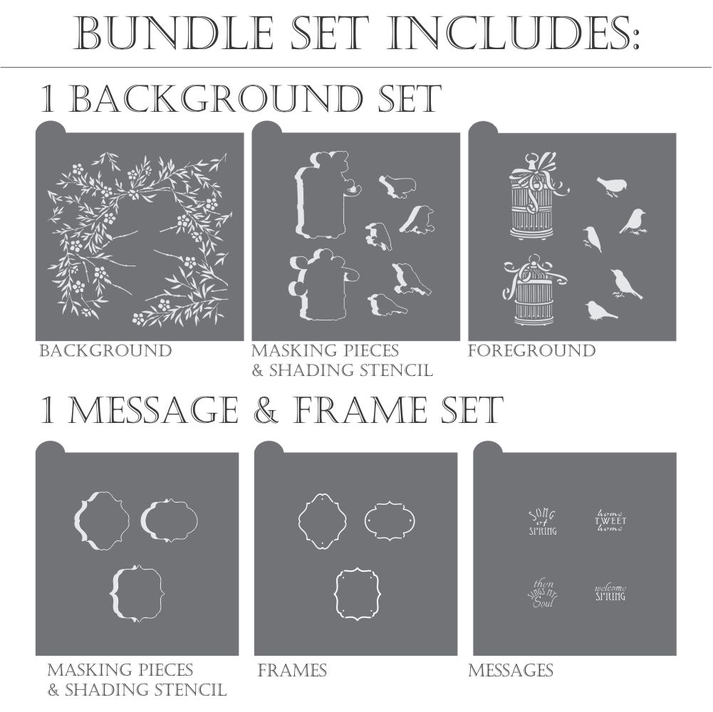 Song of Spring Dynamic Duos Cookie Stencil Bundled Set