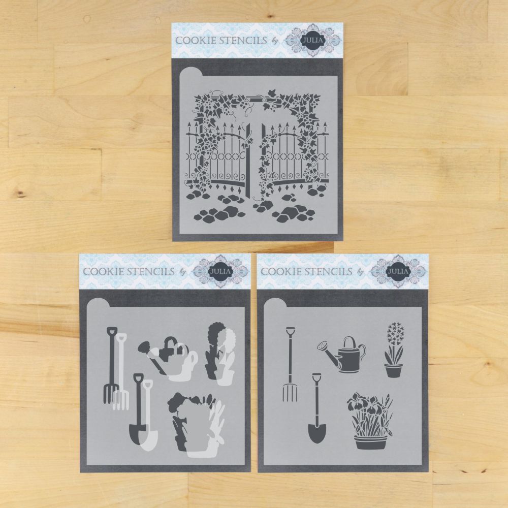 How Does Your Garden Grow Dynamic Duos Background Cookie Stencil Set