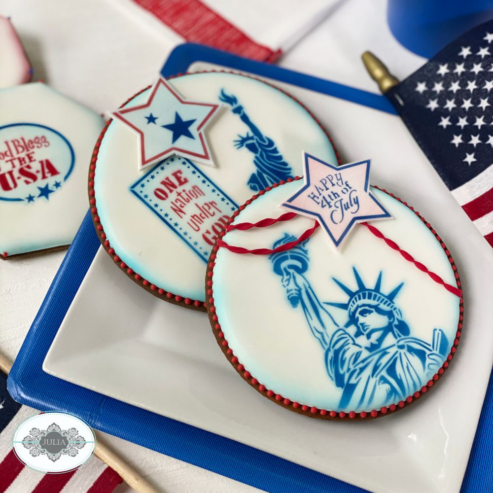 God Bless America Dynamic Duos Cookie Stencil Set