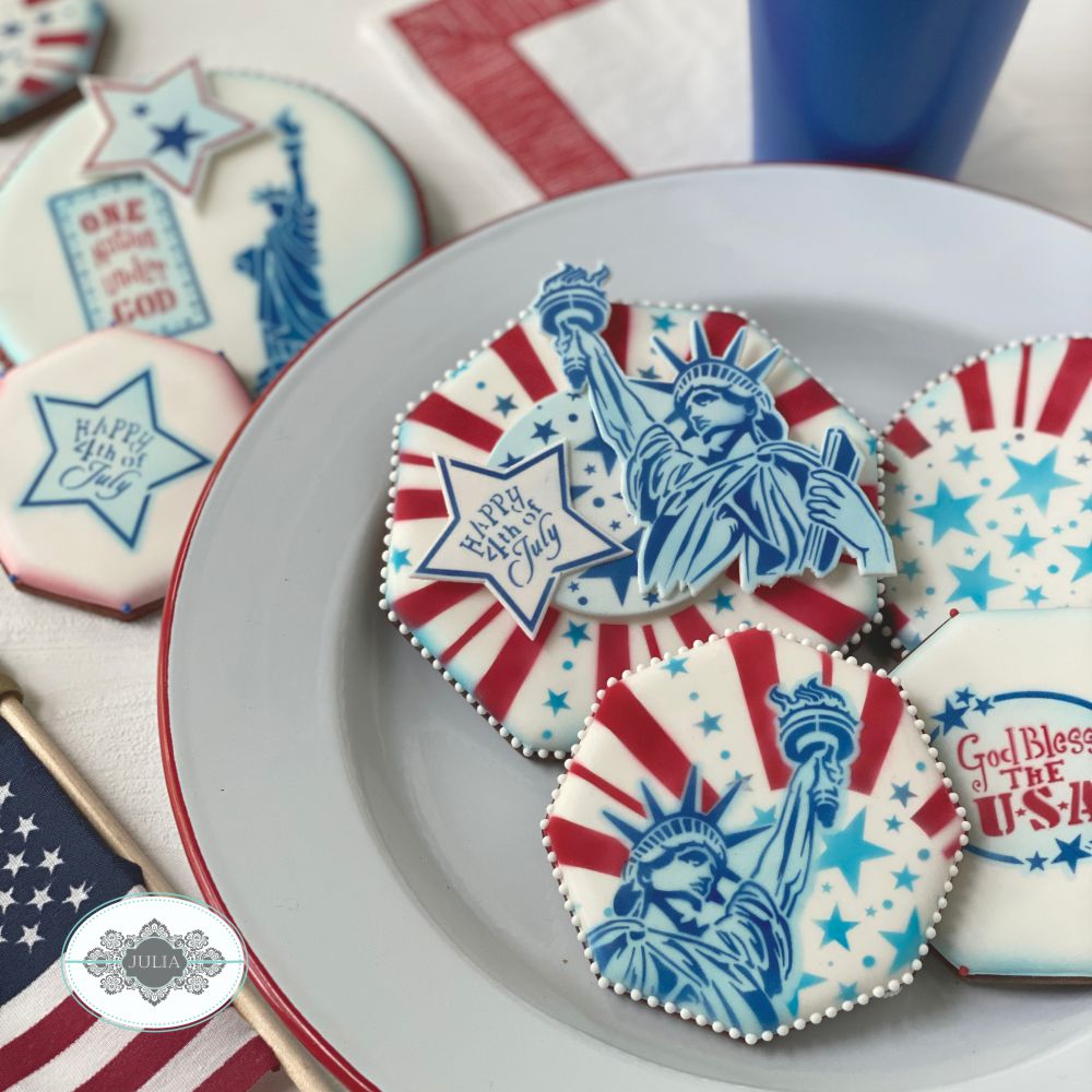 God Bless America Dynamic Duos Cookie Stencil Set