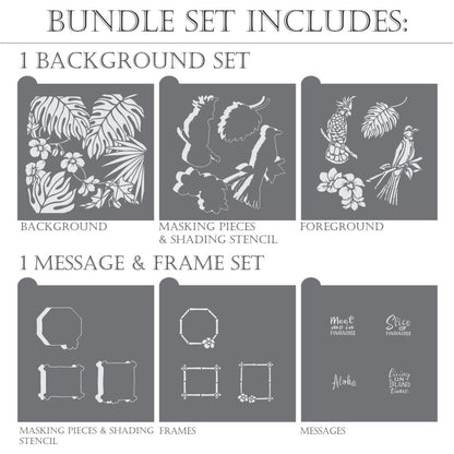 Slice of Paradise Dynamic Duos Cookie Stencil Set